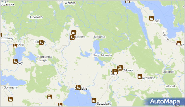 mapa Róg Orłowski, Róg Orłowski na mapie Targeo