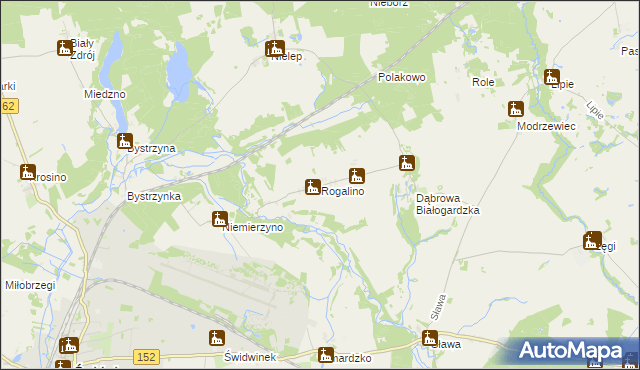 mapa Rogalino, Rogalino na mapie Targeo