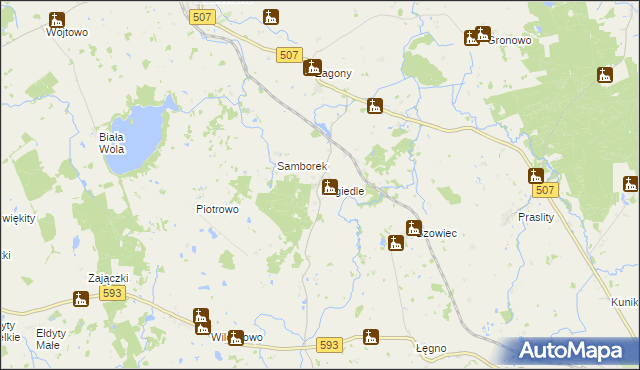 mapa Rogiedle, Rogiedle na mapie Targeo