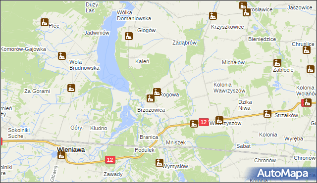 mapa Rogowa, Rogowa na mapie Targeo