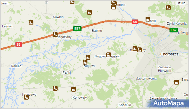 mapa Rogowo-Majątek, Rogowo-Majątek na mapie Targeo