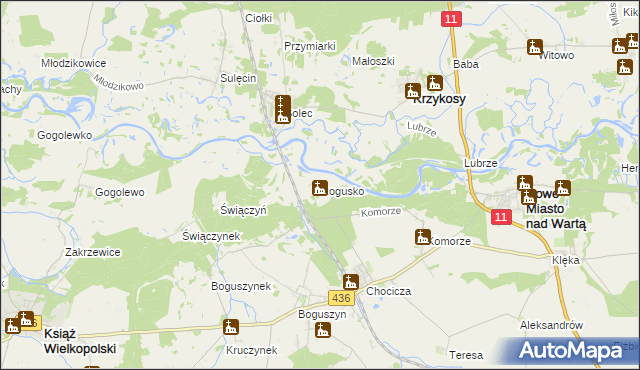 mapa Rogusko, Rogusko na mapie Targeo