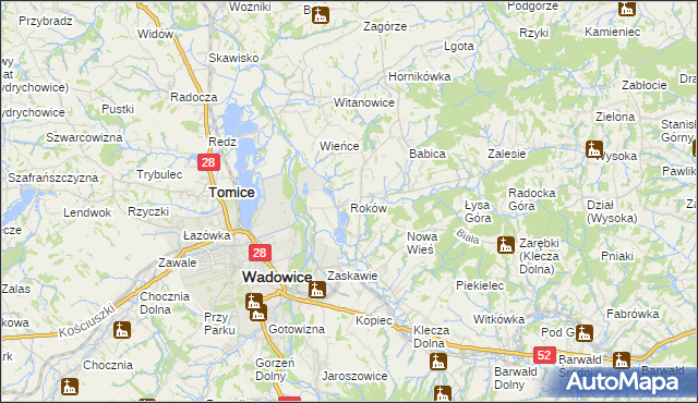 mapa Roków, Roków na mapie Targeo