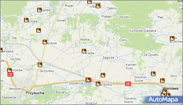 mapa Romualdów gmina Wieniawa, Romualdów gmina Wieniawa na mapie Targeo