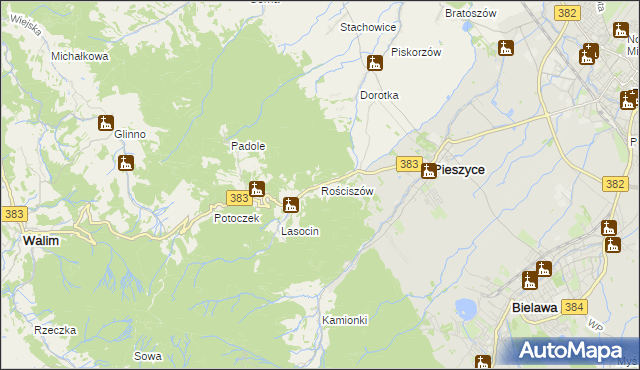 mapa Rościszów, Rościszów na mapie Targeo