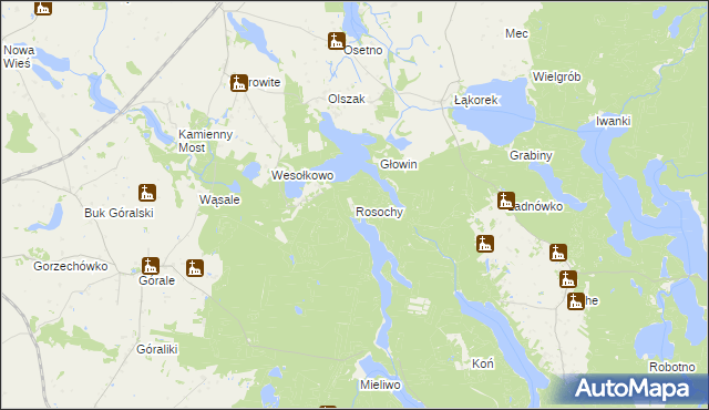 mapa Rosochy gmina Zbiczno, Rosochy gmina Zbiczno na mapie Targeo