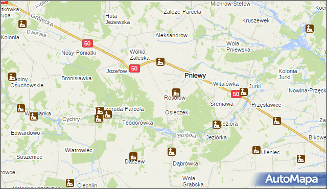 mapa Rosołów, Rosołów na mapie Targeo