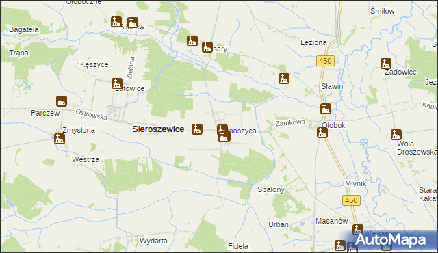 mapa Rososzyca, Rososzyca na mapie Targeo