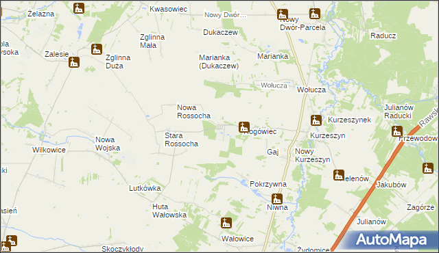 mapa Rossocha, Rossocha na mapie Targeo