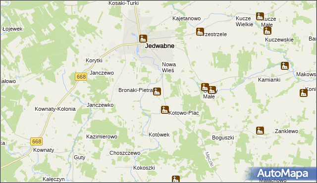 mapa Rostki gmina Jedwabne, Rostki gmina Jedwabne na mapie Targeo