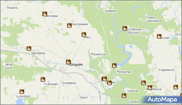 mapa Rówienica, Rówienica na mapie Targeo