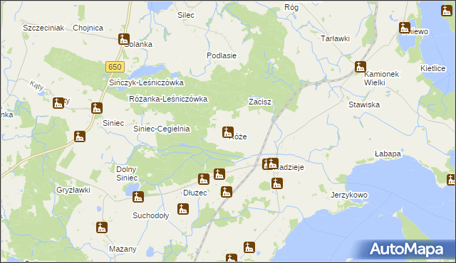 mapa Róże, Róże na mapie Targeo