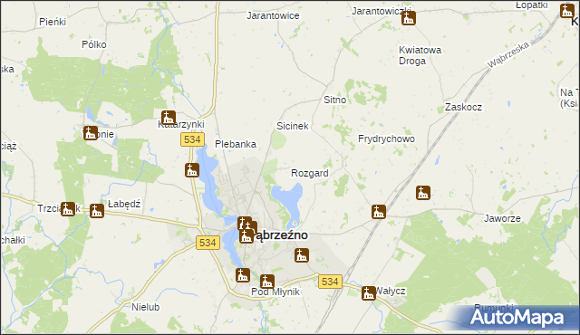 mapa Rozgard, Rozgard na mapie Targeo