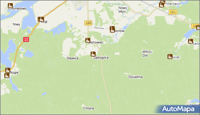 mapa Rozkochowo, Rozkochowo na mapie Targeo