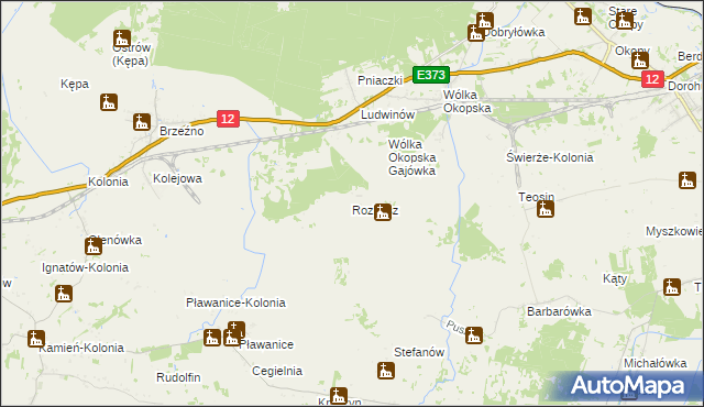 mapa Rozkosz, Rozkosz na mapie Targeo