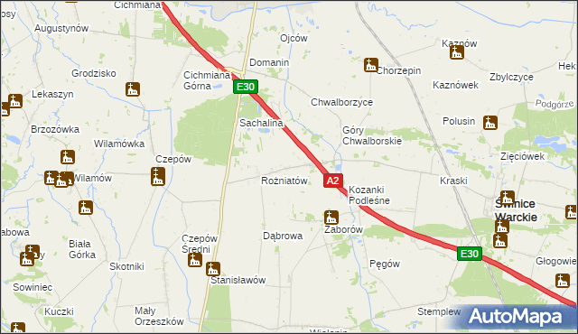 mapa Rożniatów-Kolonia, Rożniatów-Kolonia na mapie Targeo