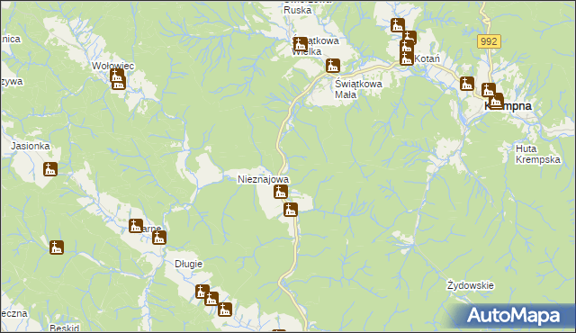 mapa Rozstajne, Rozstajne na mapie Targeo