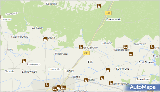 mapa Rozstrzębowo, Rozstrzębowo na mapie Targeo