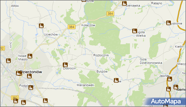 mapa Roztocznik, Roztocznik na mapie Targeo