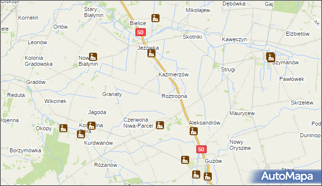 mapa Roztropna, Roztropna na mapie Targeo