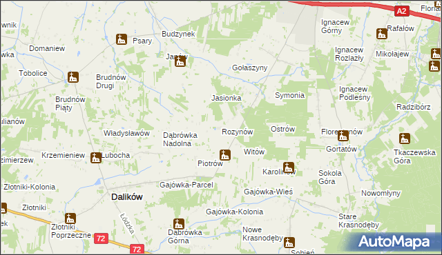mapa Rozynów, Rozynów na mapie Targeo