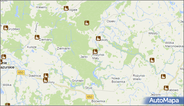 mapa Rożyńsk Mały, Rożyńsk Mały na mapie Targeo