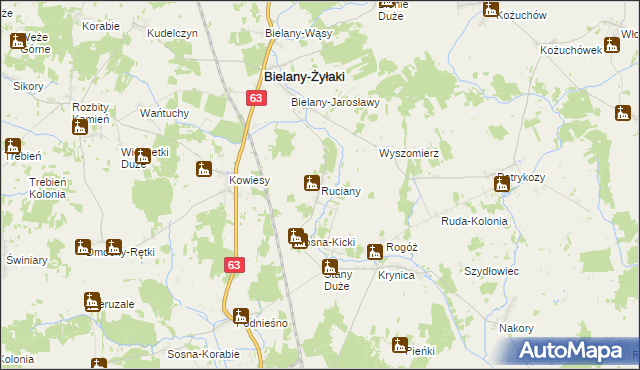 mapa Ruciany, Ruciany na mapie Targeo