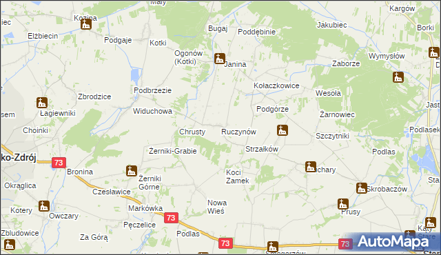 mapa Ruczynów, Ruczynów na mapie Targeo