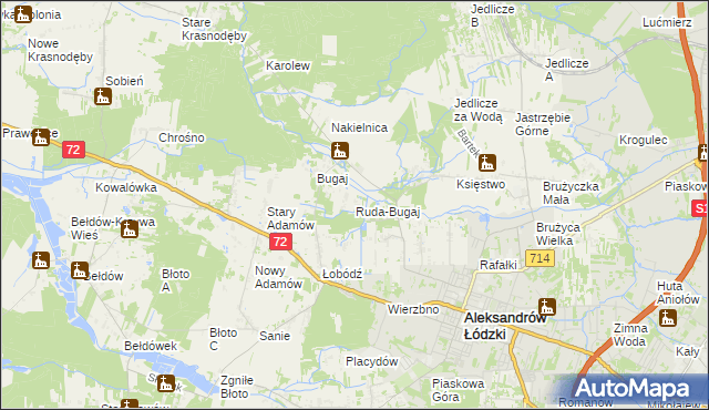 mapa Ruda-Bugaj, Ruda-Bugaj na mapie Targeo