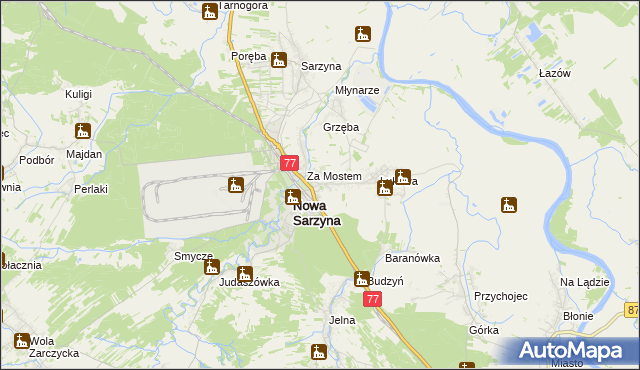 mapa Ruda Łańcucka, Ruda Łańcucka na mapie Targeo