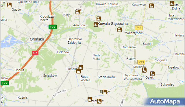 mapa Ruda Mała, Ruda Mała na mapie Targeo