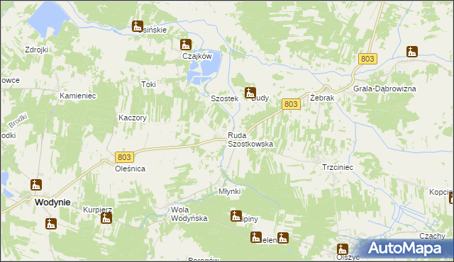 mapa Ruda Szostkowska, Ruda Szostkowska na mapie Targeo