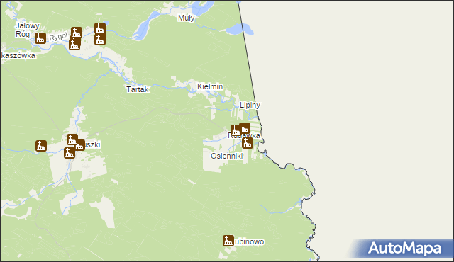 mapa Rudawka gmina Płaska, Rudawka gmina Płaska na mapie Targeo