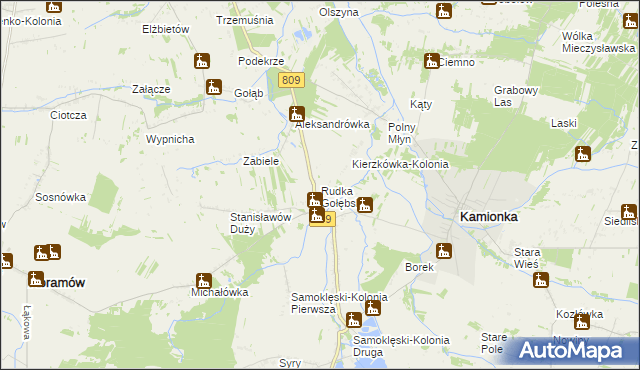 mapa Rudka Gołębska, Rudka Gołębska na mapie Targeo