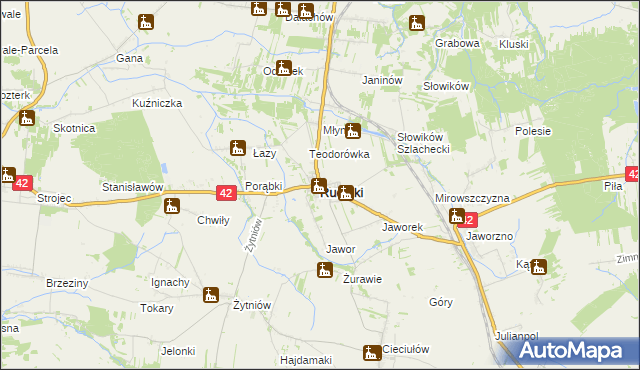 mapa Rudniki powiat oleski, Rudniki powiat oleski na mapie Targeo