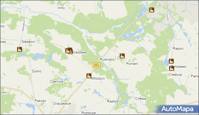 mapa Rudnisko, Rudnisko na mapie Targeo