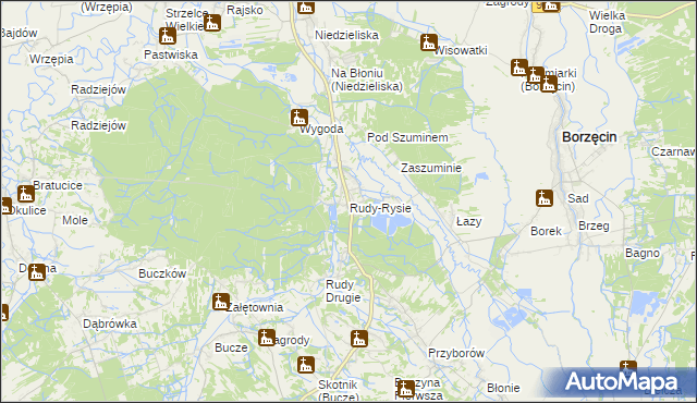 mapa Rudy-Rysie, Rudy-Rysie na mapie Targeo