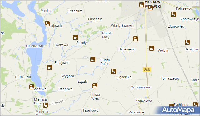 mapa Rudzk Duży, Rudzk Duży na mapie Targeo