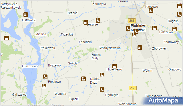 mapa Rudzk Mały, Rudzk Mały na mapie Targeo