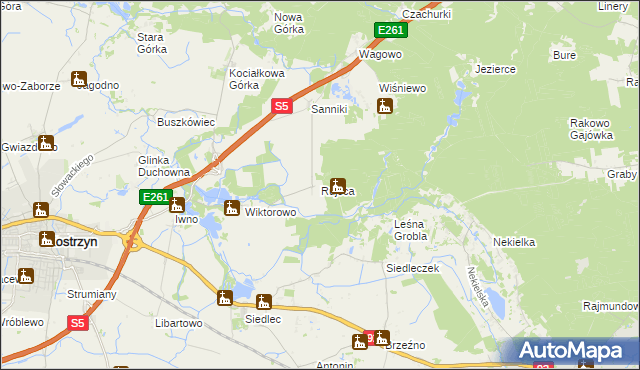 mapa Rujsca, Rujsca na mapie Targeo