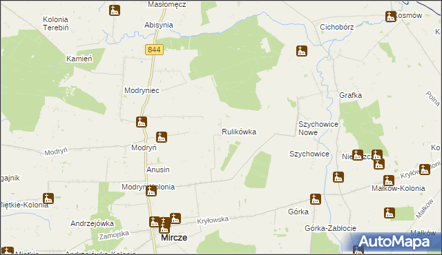 mapa Rulikówka, Rulikówka na mapie Targeo