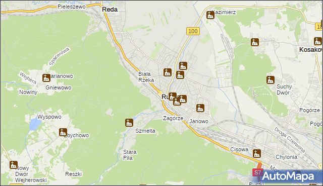 mapa Rumia, Rumia na mapie Targeo