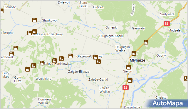 mapa Rupin gmina Młynarze, Rupin gmina Młynarze na mapie Targeo