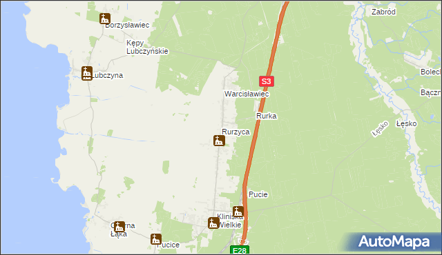 mapa Rurzyca, Rurzyca na mapie Targeo