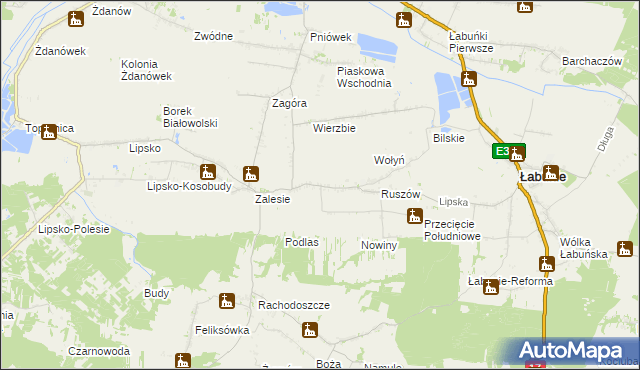 mapa Ruszów-Kolonia, Ruszów-Kolonia na mapie Targeo