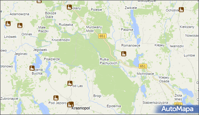 mapa Rutka Pachuckich, Rutka Pachuckich na mapie Targeo