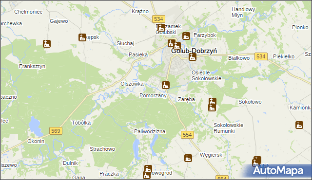 mapa Ruziec, Ruziec na mapie Targeo