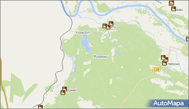 mapa Rybołowy, Rybołowy na mapie Targeo