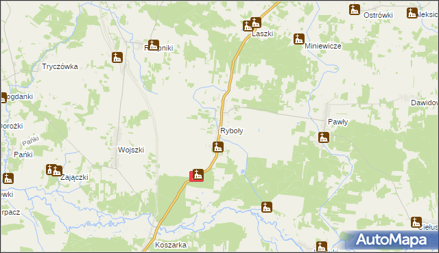 mapa Ryboły, Ryboły na mapie Targeo