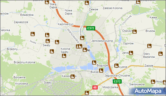 mapa Ryki, Ryki na mapie Targeo